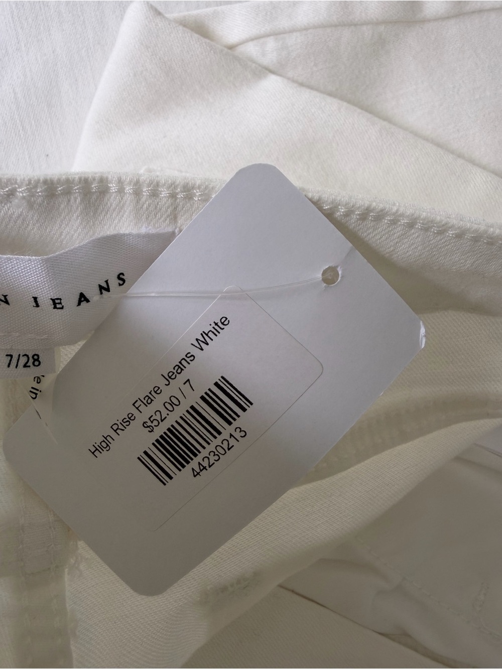 Risen High Waisted Flare Jeans White size 7 - Picture 7 of 10